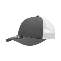Decky 214 6-Panel Low Profile Structured Cotton Trucker Hat, Black/Black