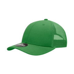 Decky 214 6-Panel Low Profile Structured Cotton Trucker Hat, Black/Black