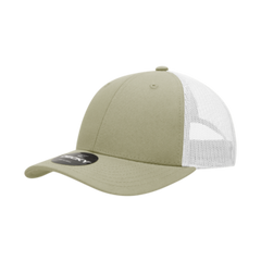 Decky 214 6-Panel Low Profile Structured Cotton Trucker Hat, Black/Black