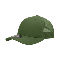Decky 214 6-Panel Low Profile Structured Cotton Trucker Hat, Black/Black