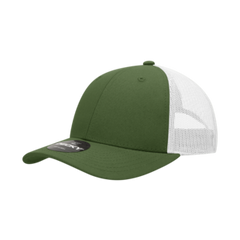 Decky 214 6-Panel Low Profile Structured Cotton Trucker Hat, Black/Black
