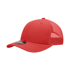 Decky 214 6-Panel Low Profile Structured Cotton Trucker Hat, Black/Black