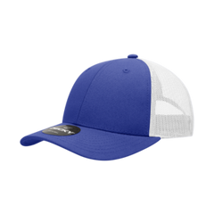 Decky 214 6-Panel Low Profile Structured Cotton Trucker Hat, Black/Black