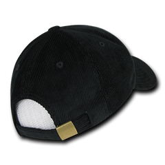 DECKY 231 6-Panel Low Profile Structured Corduroy Cap | 231-BLK