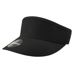 DECKY 3015 High Profile Structured Cotton Visor, Black