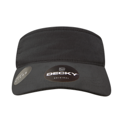 DECKY 4004 Corduroy Visor, One Size, Hook & Loop Closure