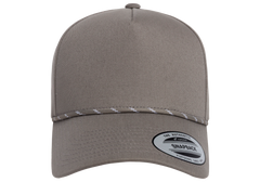 Flexfit House YP Classics Retro Cotton Blend 5-Panel Snapback Cap with Braided Rope
