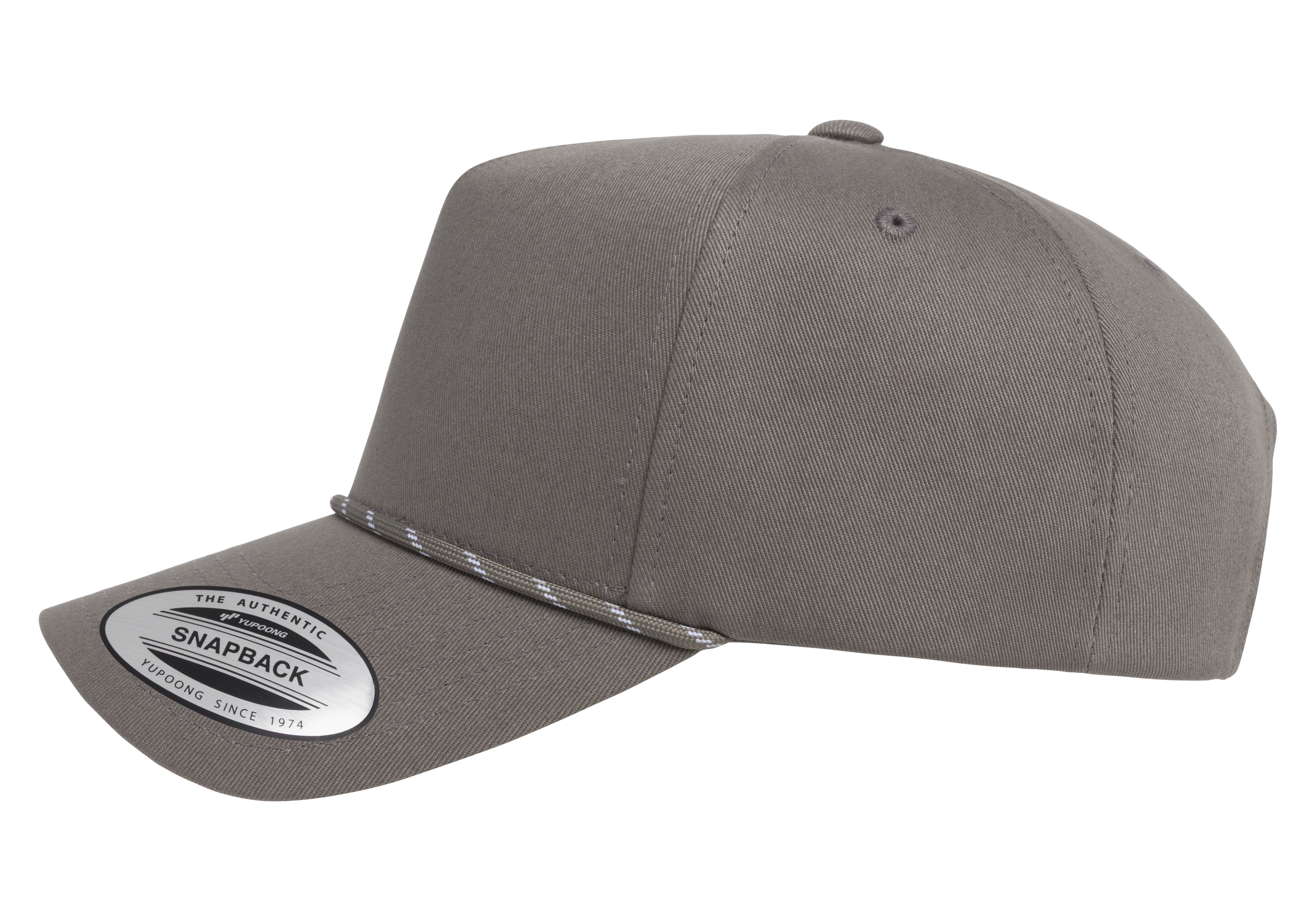 Flexfit House YP Classics Retro Cotton Blend 5-Panel Snapback Cap with Braided Rope