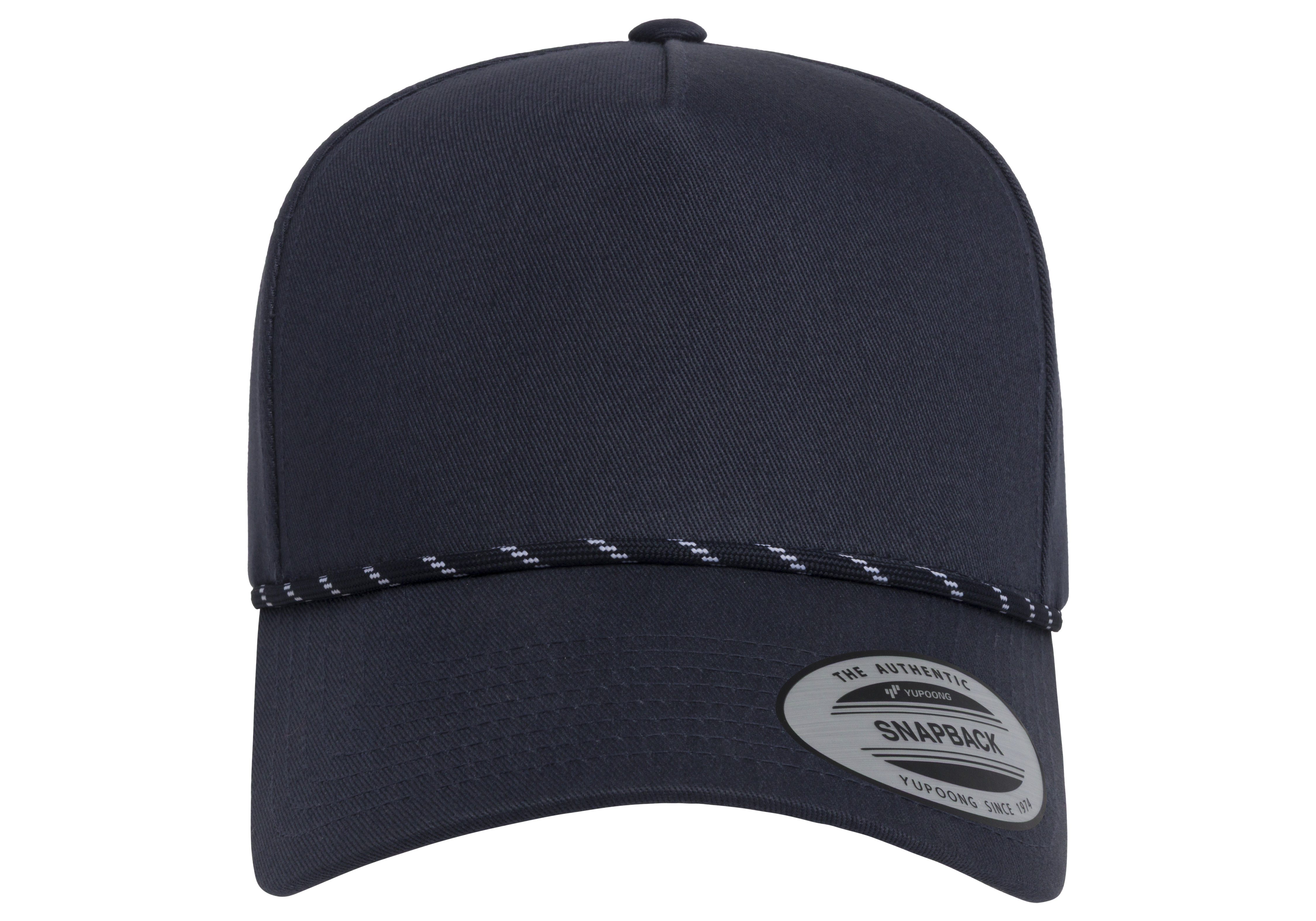 Flexfit House YP Classics Retro Cotton Blend 5-Panel Snapback Cap with Braided Rope