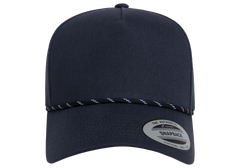 Flexfit House YP Classics Retro Cotton Blend 5-Panel Snapback Cap with Braided Rope