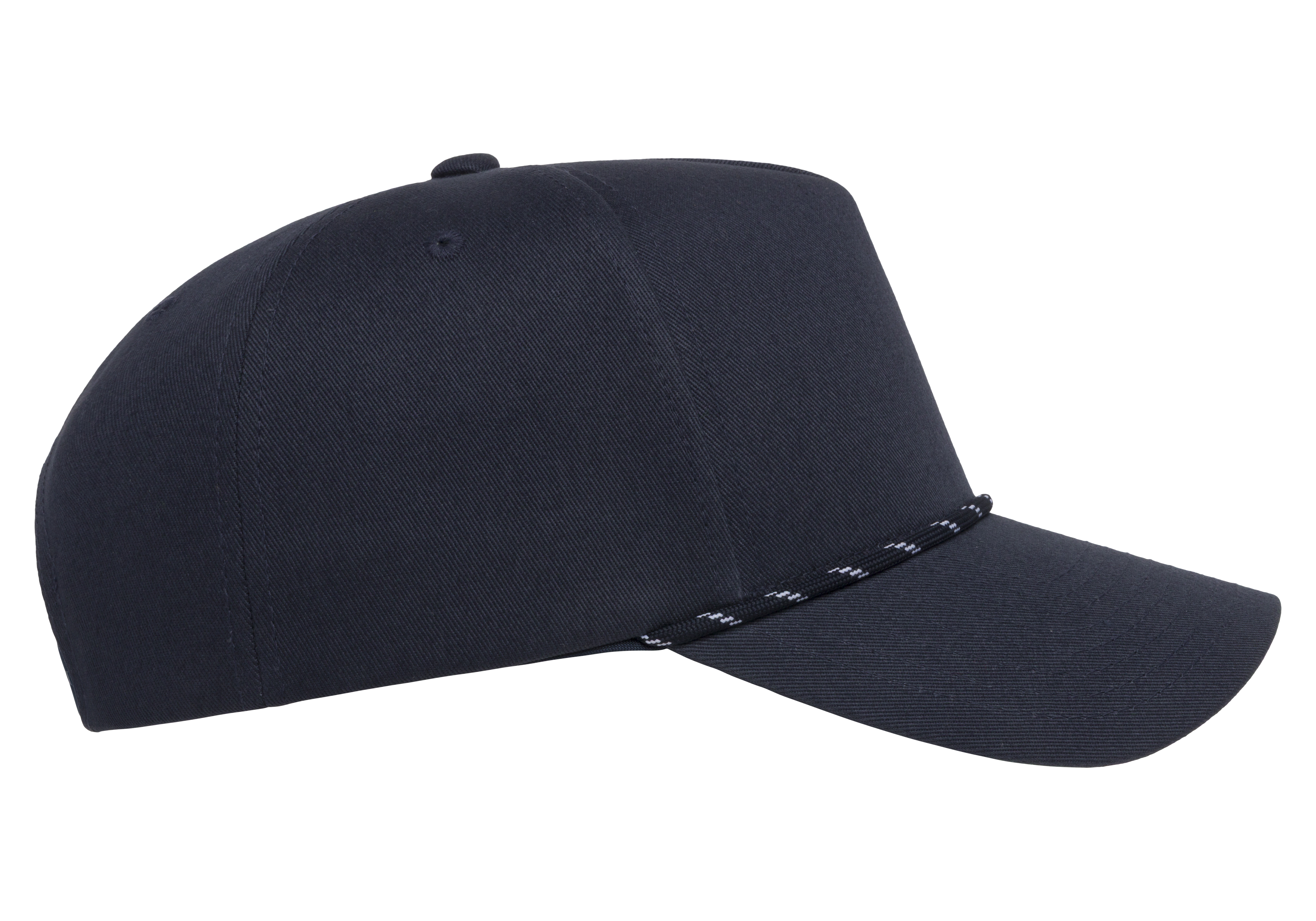 Flexfit House YP Classics Retro Cotton Blend 5-Panel Snapback Cap with Braided Rope