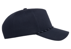 Flexfit House YP Classics Retro Cotton Blend 5-Panel Snapback Cap with Braided Rope