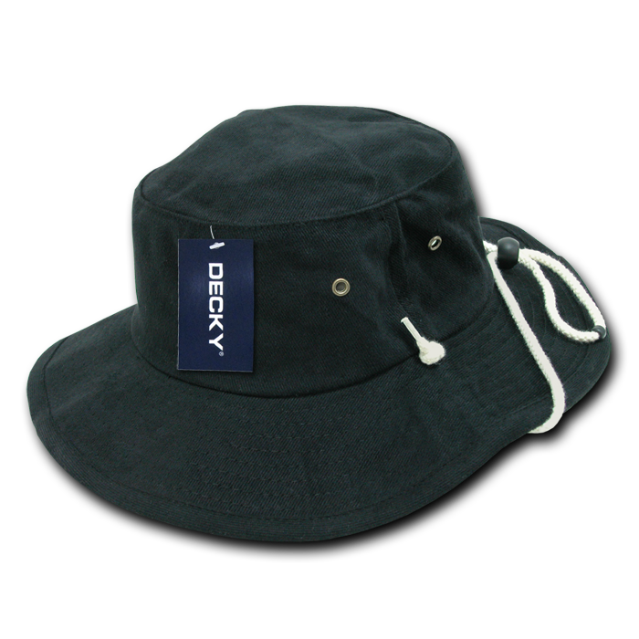 DECKY 510 Structured Cotton Aussie Hat, Drawstring