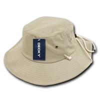 DECKY 510 Structured Cotton Aussie Hat, Drawstring