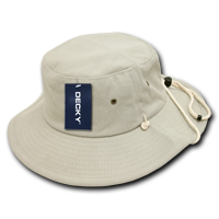 DECKY 510 Structured Cotton Aussie Hat, Drawstring