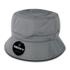 DECKY 5110 Relaxed Mesh Bucket Hat, Charcoal