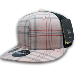 DECKY 6016 6-Panel High Profile Structured Plaid Trucker Hat