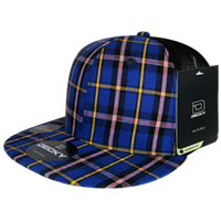DECKY 6016 6-Panel High Profile Structured Plaid Trucker Hat