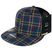 DECKY 6016 6-Panel High Profile Structured Plaid Trucker Hat