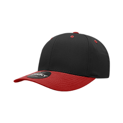 Decky 6022 6-Panel Mid Profile Structured Cotton Blend Cap, Black