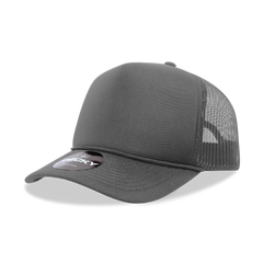 DECKY CLASSIC 6025 Mid Profile 5-Panel Foam Trucker Hat, Black | 6025-1BLK