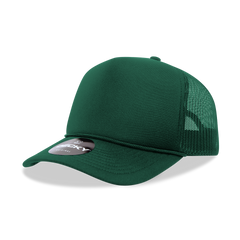 DECKY CLASSIC 6025 Mid Profile 5-Panel Foam Trucker Hat, Black | 6025-1BLK
