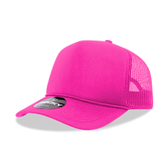 DECKY CLASSIC 6025 Mid Profile 5-Panel Foam Trucker Hat, Black | 6025-1BLK