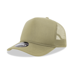 DECKY CLASSIC 6025 Mid Profile 5-Panel Foam Trucker Hat, Black | 6025-1BLK