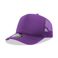 DECKY CLASSIC 6025 Mid Profile 5-Panel Foam Trucker Hat, Black | 6025-1BLK
