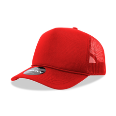 DECKY CLASSIC 6025 Mid Profile 5-Panel Foam Trucker Hat, Black | 6025-1BLK