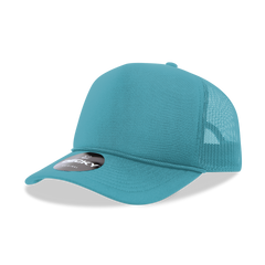 DECKY CLASSIC 6025 Mid Profile 5-Panel Foam Trucker Hat, Black | 6025-1BLK
