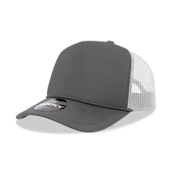 DECKY CLASSIC 6025 Mid Profile 5-Panel Foam Trucker Hat, Black | 6025-1BLK