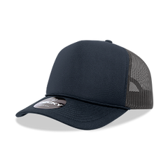 DECKY CLASSIC 6025 Mid Profile 5-Panel Foam Trucker Hat, Black | 6025-1BLK