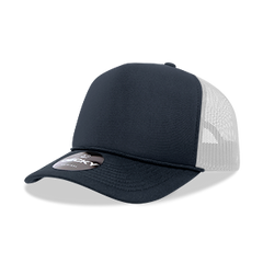DECKY CLASSIC 6025 Mid Profile 5-Panel Foam Trucker Hat, Black | 6025-1BLK