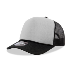 DECKY CLASSIC 6025 Mid Profile 5-Panel Foam Trucker Hat, Black | 6025-1BLK
