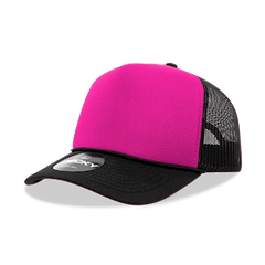 DECKY CLASSIC 6025 Mid Profile 5-Panel Foam Trucker Hat, Black | 6025-1BLK