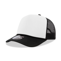 DECKY CLASSIC 6025 Mid Profile 5-Panel Foam Trucker Hat, Black | 6025-1BLK