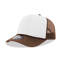 DECKY CLASSIC 6025 Mid Profile 5-Panel Foam Trucker Hat, Black | 6025-1BLK
