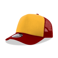 DECKY CLASSIC 6025 Mid Profile 5-Panel Foam Trucker Hat, Black | 6025-1BLK