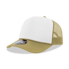 DECKY CLASSIC 6025 Mid Profile 5-Panel Foam Trucker Hat, Black | 6025-1BLK