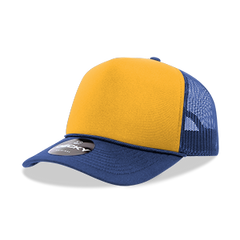 DECKY CLASSIC 6025 Mid Profile 5-Panel Foam Trucker Hat, Black | 6025-1BLK