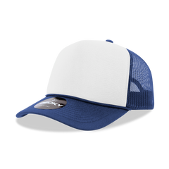 DECKY CLASSIC 6025 Mid Profile 5-Panel Foam Trucker Hat, Black | 6025-1BLK