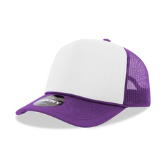 DECKY CLASSIC 6025 Mid Profile 5-Panel Foam Trucker Hat, Black | 6025-1BLK