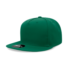 Decky 6029 5-Panel High Profile Structured Polyester Snapback Hat, Flat Bill