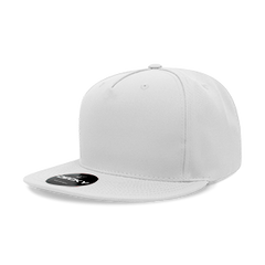 Decky 6029 5-Panel High Profile Structured Polyester Snapback Hat, Flat Bill