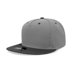 Decky 6029 5-Panel High Profile Structured Polyester Snapback Hat, Flat Bill