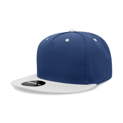 Decky 6029 5-Panel High Profile Structured Polyester Snapback Hat, Flat Bill