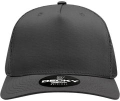 Decky 6030 5-Panel Mid Profile Structured Cotton Blend Trucker Hat