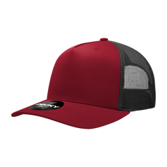 Decky 6030 5-Panel Mid Profile Structured Cotton Blend Trucker Hat