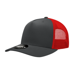 Decky 6030 5-Panel Mid Profile Structured Cotton Blend Trucker Hat